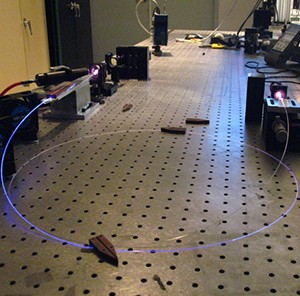 Fiber lasers inside UCF's CREOL lab.