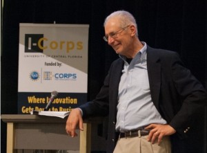 Jerry Engel - a leader in the Lean Startup movement - speaking at the inagural UCF I-Corps kickoff event in Orlando